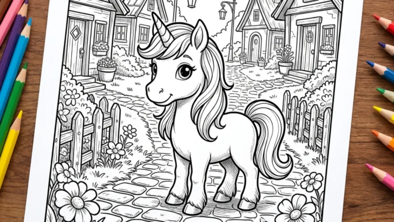 baby unicorn coloring pages